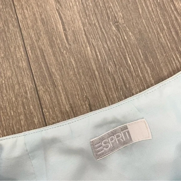 Esprit Women’s Micro Mini Skirt Vintage High rise waist Y2k 2000s Pale Blue - Picture 7 of 12